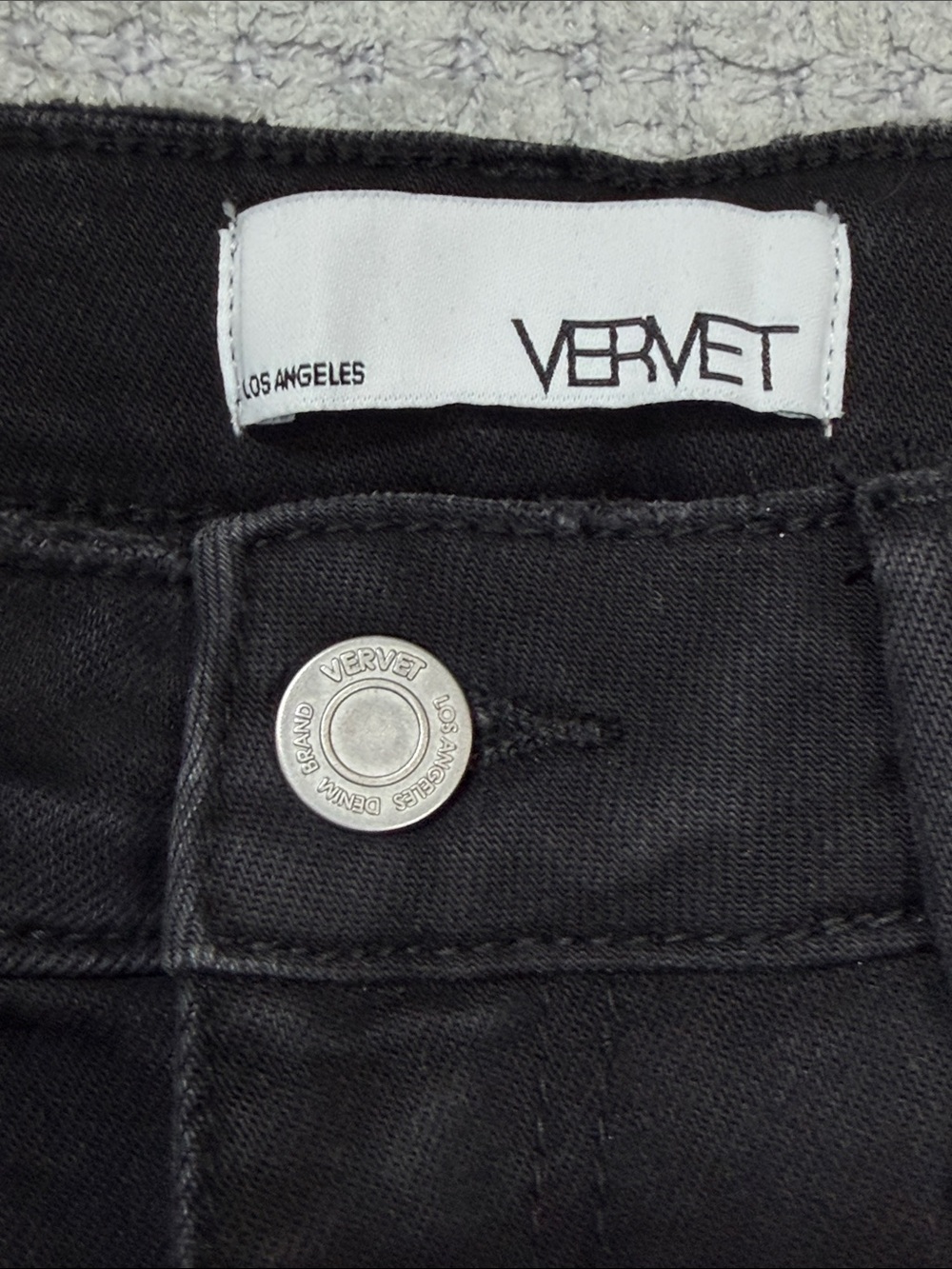 Olivia High Rise Silver Dome Nail Head Detailed Wide Leg Jeans by Vervet 27 - Picture 10 of 16